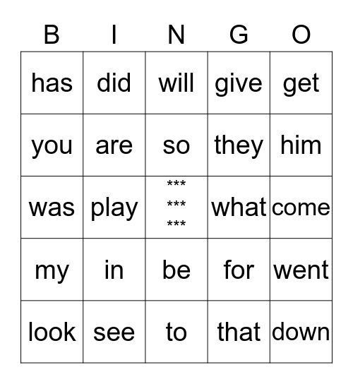 Alexander's Bingo Game #2 Bingo Card