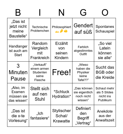 Kannowski Bingo Card