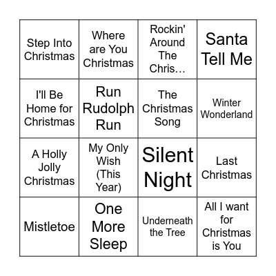 Christmas Quickfire Round! Bingo Card