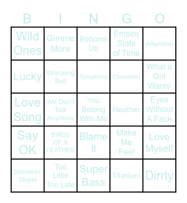 Sagittarius Season Musical Bingo Card