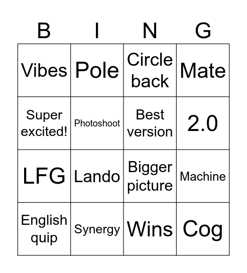 Omnitas Bingo Card