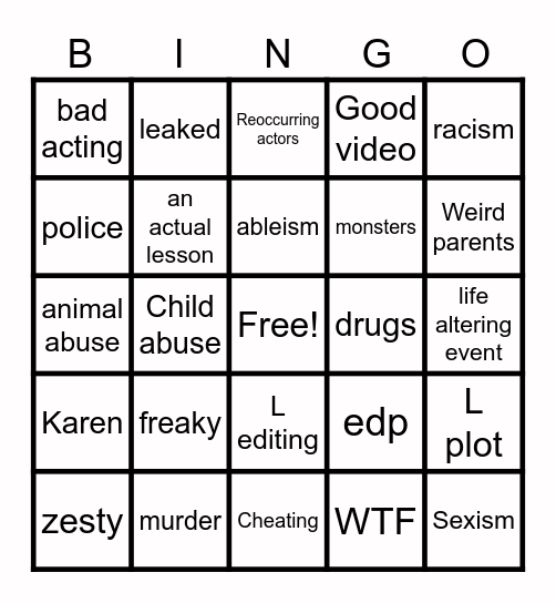 tomorrows teachings Bingo Card