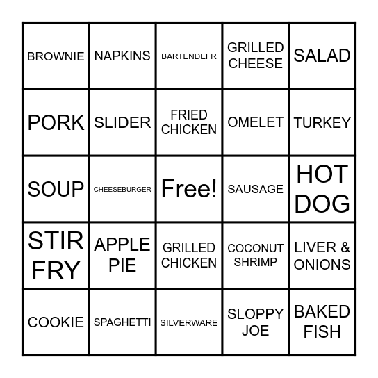 R&R BINGO Card