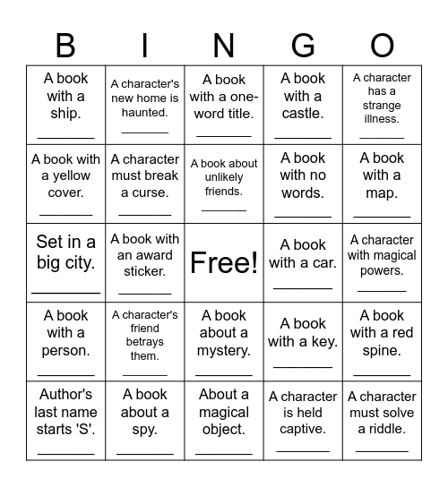 WMMMS Library Bingo Card