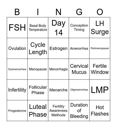 Card 1 Bingo Card