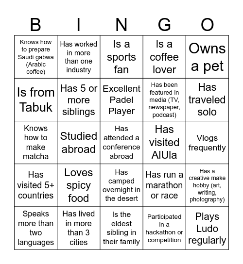 Bingo Card