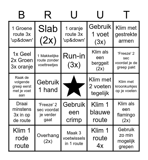 Boulder Bingo Card