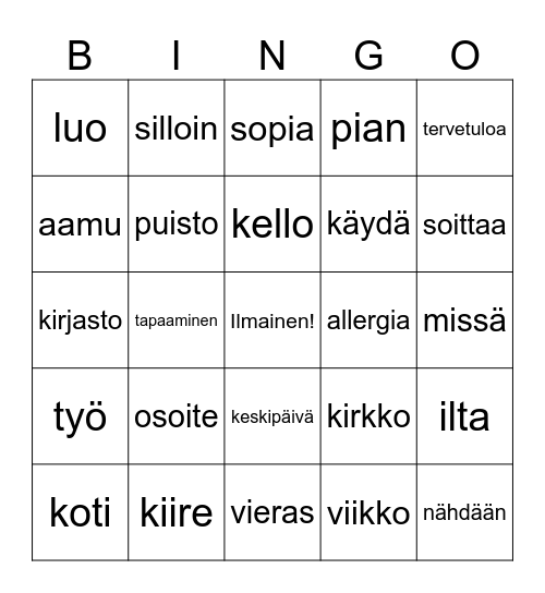 setting appointments Bingo Card