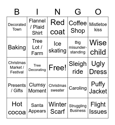 CHRISTMAS MOVIE BINGO Card