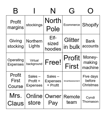 A Very bookskeep Christmas Bingo Card
