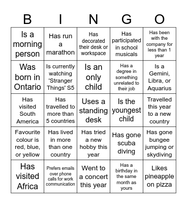 MHS PA Get Together Bingo Card