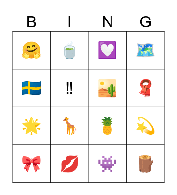 Emoji hunt! Bingo Card