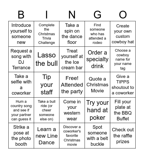Farha Roofing's Christmas Bingo Card