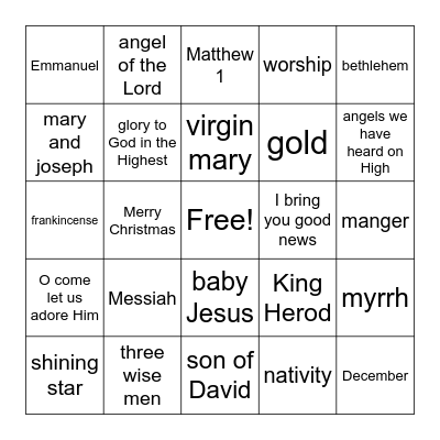 merry christmas to cityreach youth Bingo Card