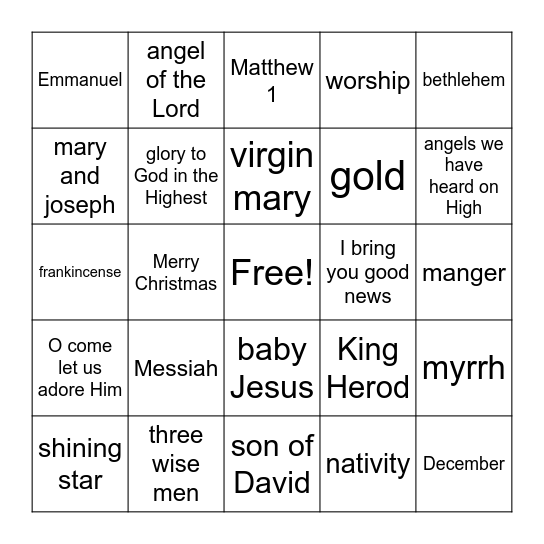 merry christmas to cityreach youth Bingo Card