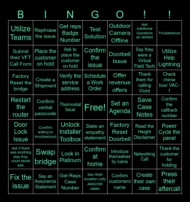 DID THEY... Bingo Card