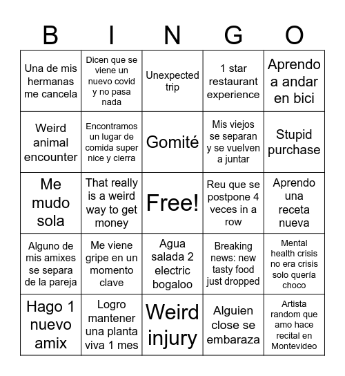 2025 Bingo Card