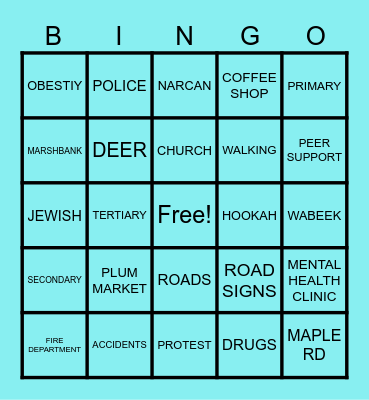 WEST BLOOMFIELD WINDSHIELD SURVEY Bingo Card
