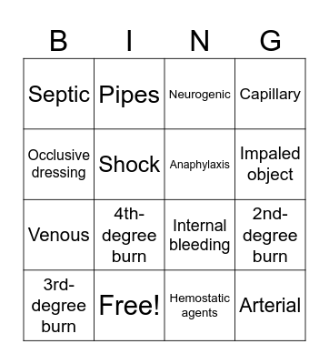 Ch. 14 Bingo Card