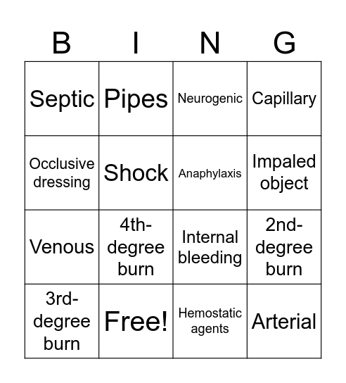 Ch. 14 Bingo Card
