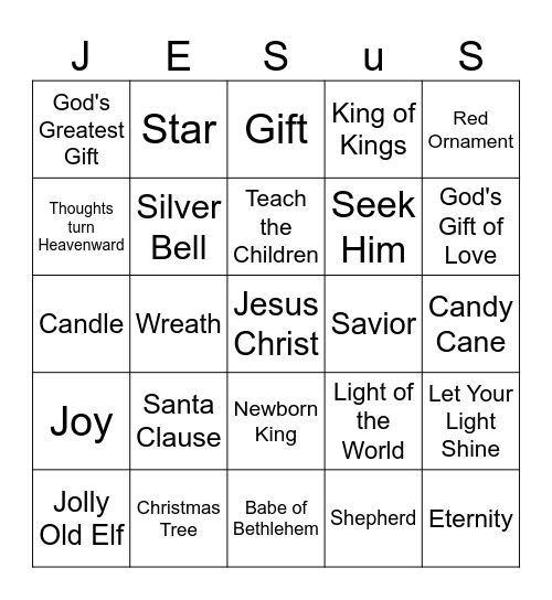 Teach the Children Bingo Card