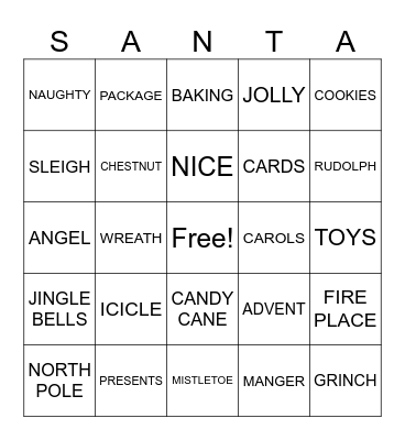 CHRISTMAS Bingo Card