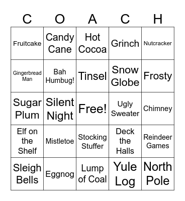 Holiday Bingo Card