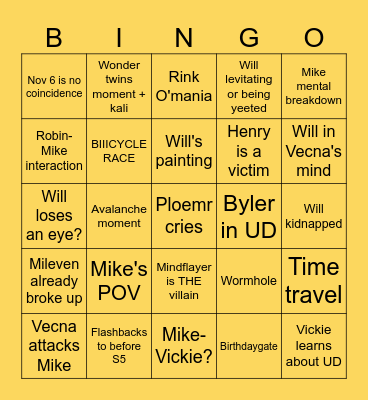 ST Volume 2 Bingo Card
