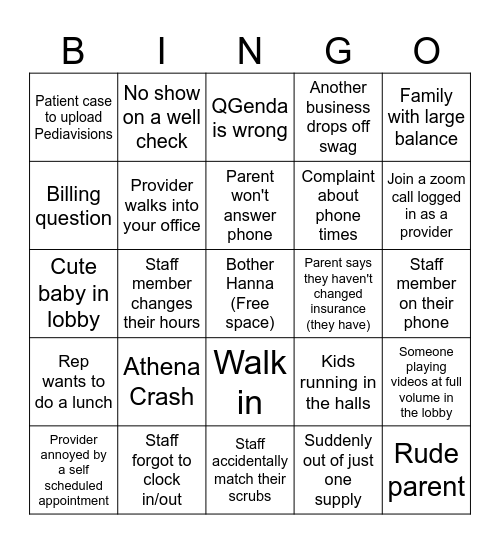 CAP Management Bingo Card