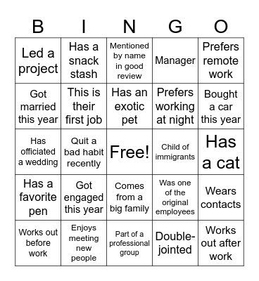 Human Bingo: Group Ops Social Night (December 3, 2025) Bingo Card