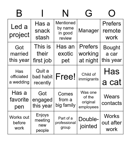 Human Bingo: Group Ops Social Night (December 3, 2025) Bingo Card