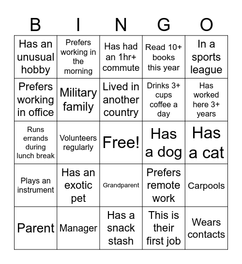 Human Bingo: Group Ops Social Night (December 3, 2025) Bingo Card