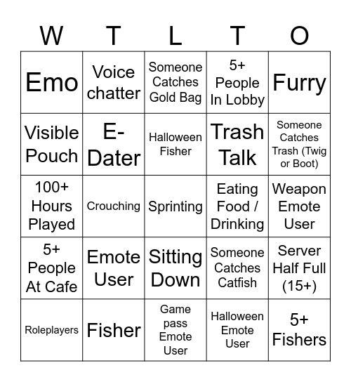 Write A Letter Bingo Card