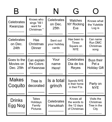Elmcor STAFF BINGO Card