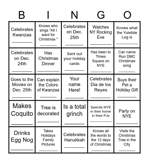 Elmcor STAFF BINGO Card