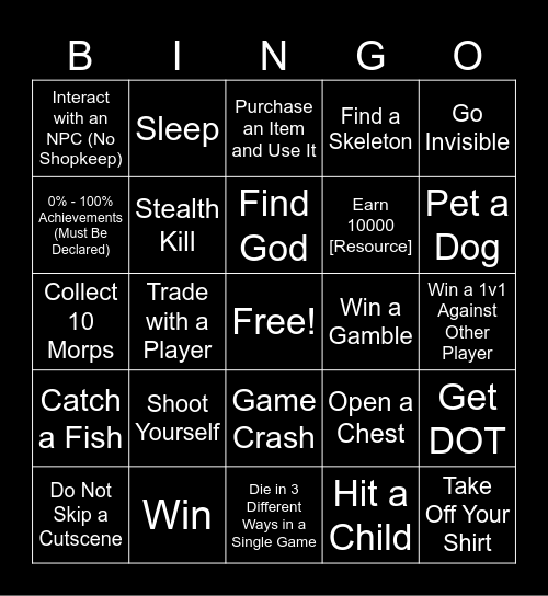 Multi-Game Bingo Card
