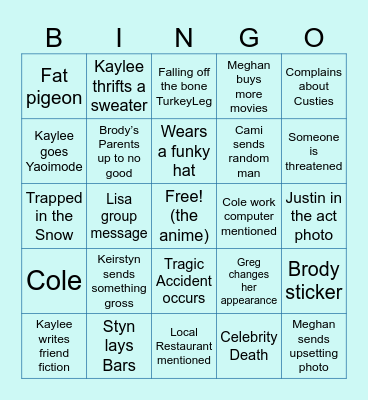 CHRISTMAS BINGURT Bingo Card
