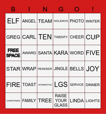 2025 CHRISTMAS PARTY Bingo Card