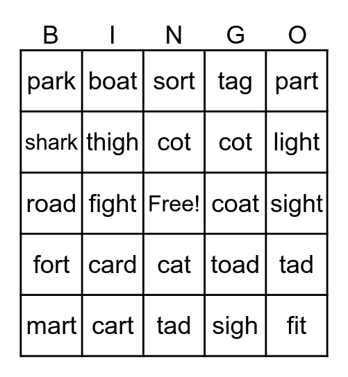 T5 Week 6 Bingo Card
