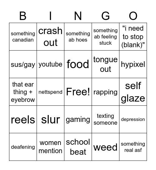smokewish vc bingo Card