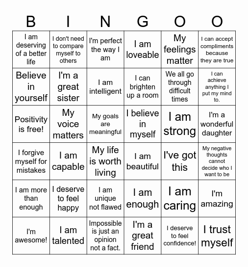 I'm Too Cool for School ;] Bingo Card