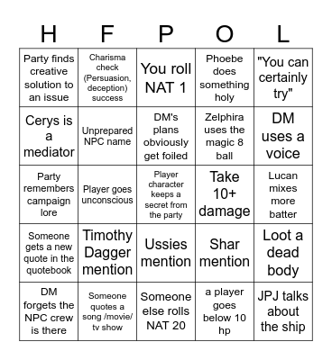 Bingo Card
