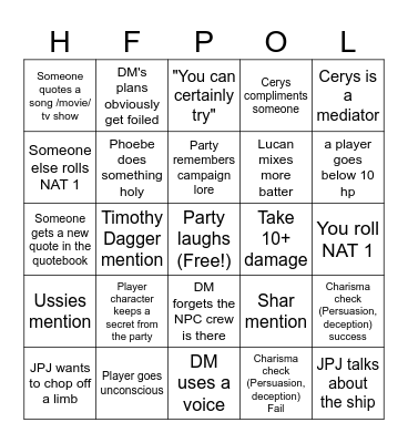 Bingo Card