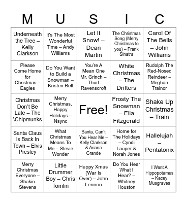 Ladies Night Holiday Bingo Card