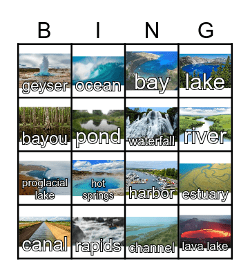 Water Bingo Card