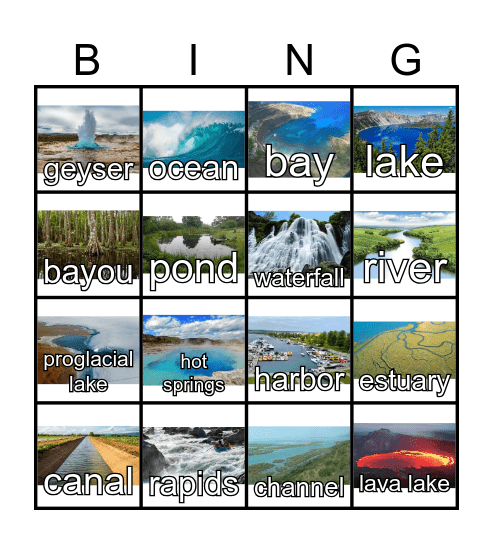 Water Bingo Card
