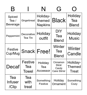 Merry & Matcha Bingo Card