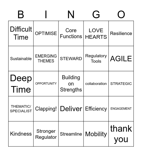 BINGO CML Bingo Card