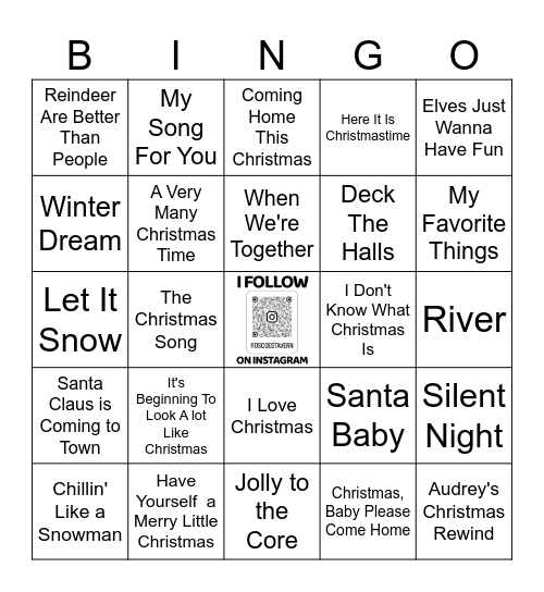 ROSCOE'S HOLLY JOLLY HOLIDAY ROUND Bingo Card
