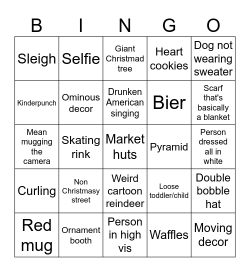 European Christmas market Bingo Card